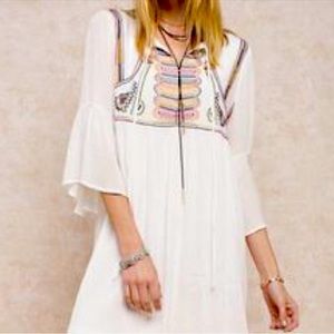 Easel Boho Embroidered Dress / Tunic Size Medium Fiesta Country